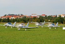 Formation flying during Chrudim Airshow.