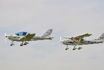 Formation flying during Chrudim Airshow.