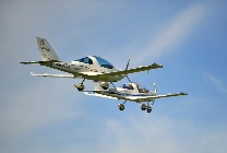 Formation flying during Chrudim Airshow.