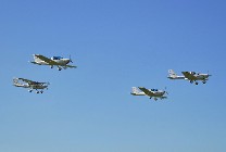 Formation flying during Chrudim Airshow.