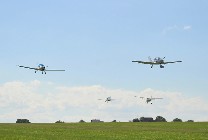 Formation flying during Chrudim Airshow.